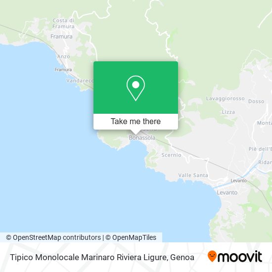 Tipico Monolocale Marinaro Riviera Ligure map