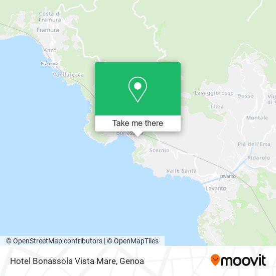 Hotel Bonassola Vista Mare map