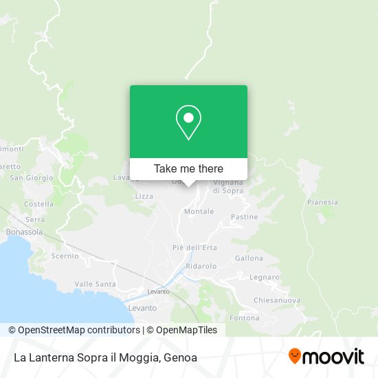 La Lanterna Sopra il Moggia map