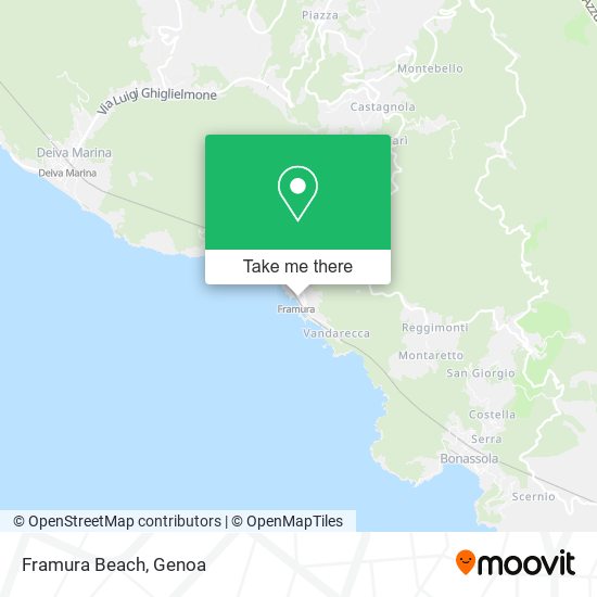 Framura Beach map