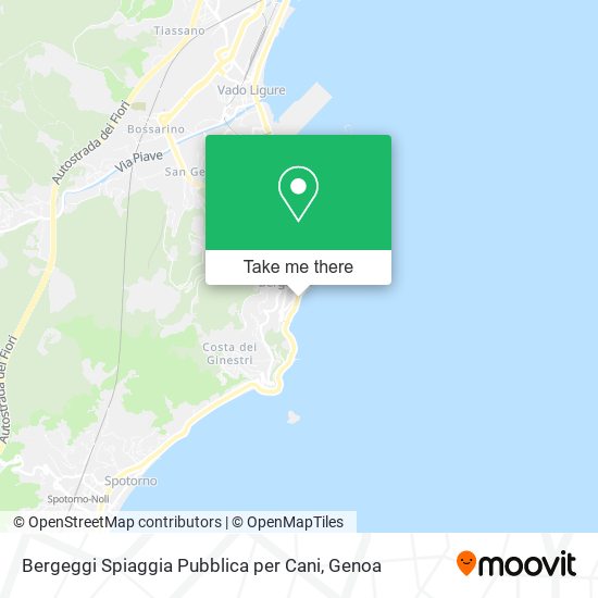 Bergeggi Spiaggia Pubblica per Cani map