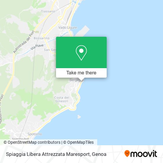 Spiaggia Libera Attrezzata Maresport map