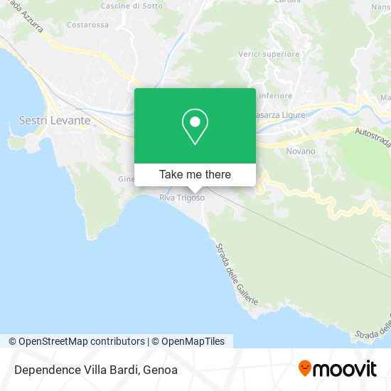 Dependence Villa Bardi map