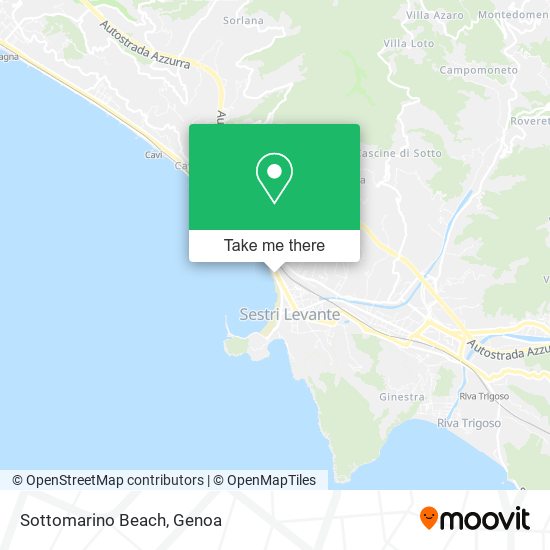 Sottomarino Beach map