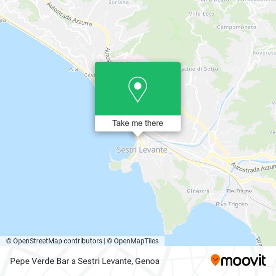 Pepe Verde Bar a Sestri Levante map