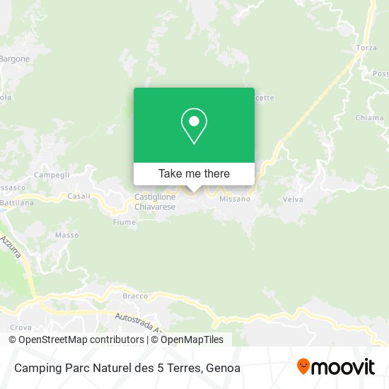 Camping Parc Naturel des 5 Terres map