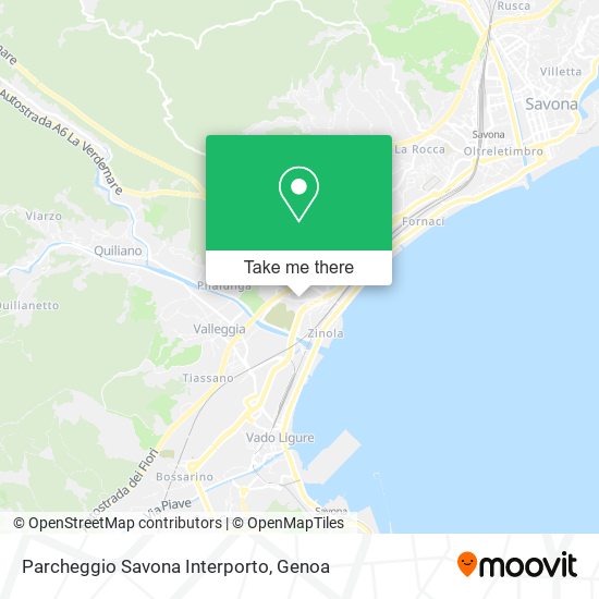 Parcheggio Savona Interporto map