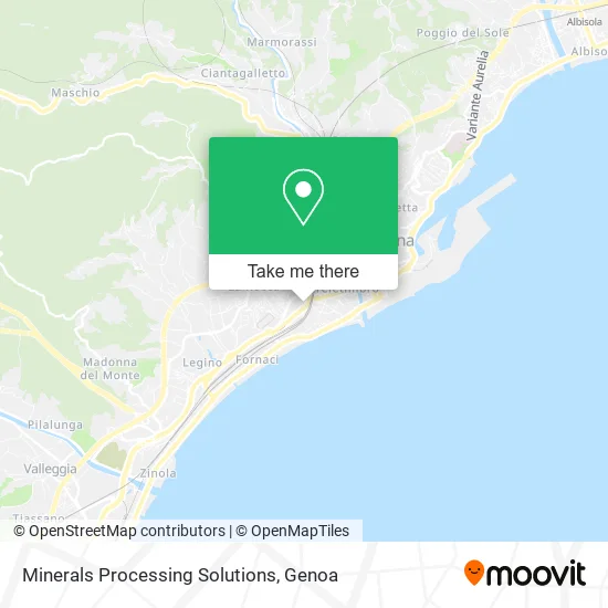 Minerals Processing Solutions map