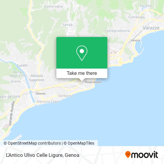 L'Antico Ulivo Celle Ligure map