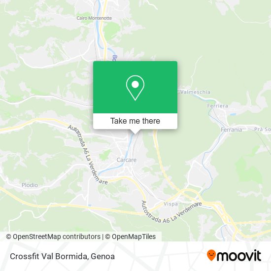 Crossfit Val Bormida map