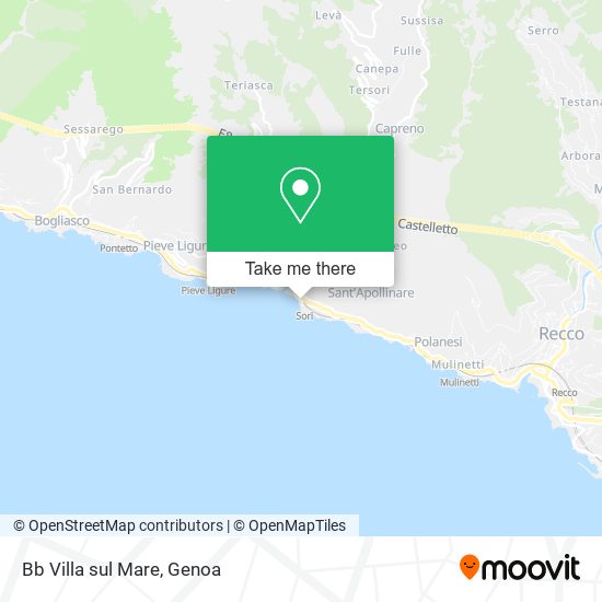 Bb Villa sul Mare map