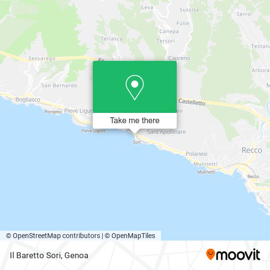 Il Baretto Sori map