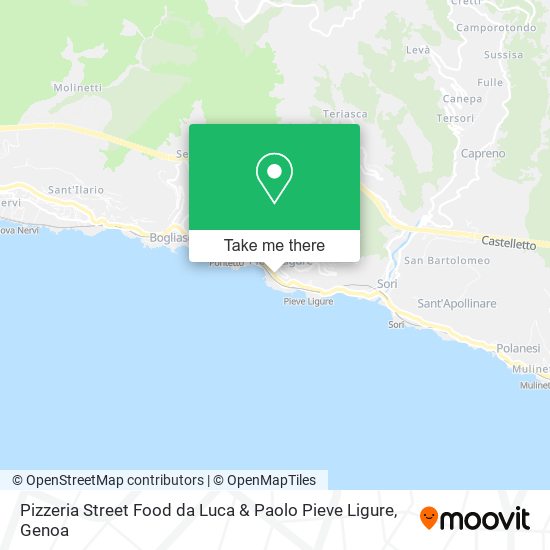 Pizzeria Street Food da Luca & Paolo Pieve Ligure map
