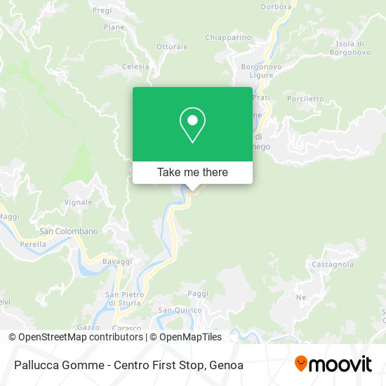 Pallucca Gomme - Centro First Stop map
