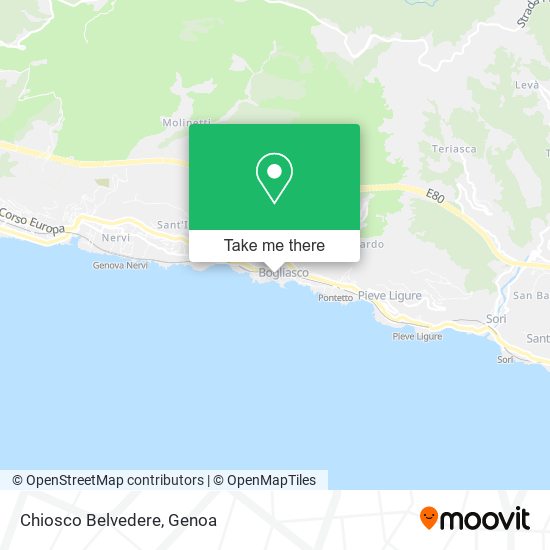 Chiosco Belvedere map