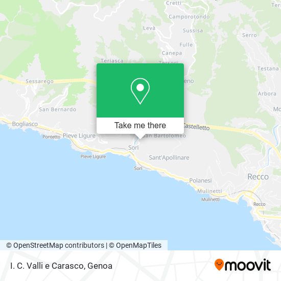 I. C. Valli e Carasco map