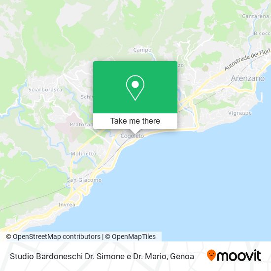 Studio Bardoneschi Dr. Simone e Dr. Mario map