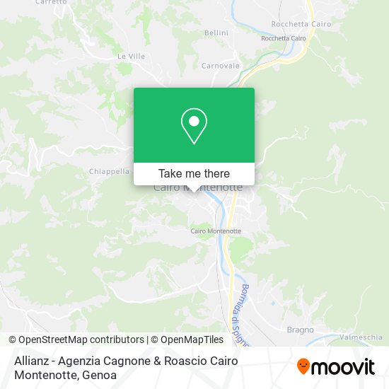 Allianz - Agenzia Cagnone & Roascio Cairo Montenotte map