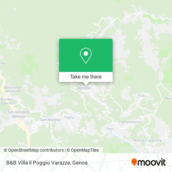 B&B Villa il Poggio Varazze map