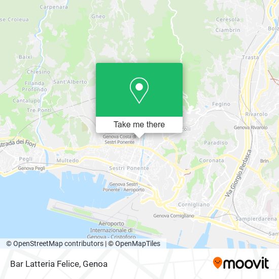 Bar Latteria Felice map