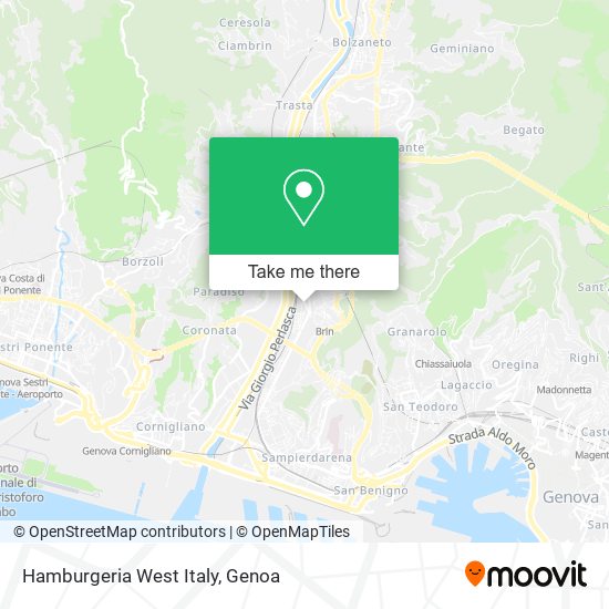 Hamburgeria West Italy map