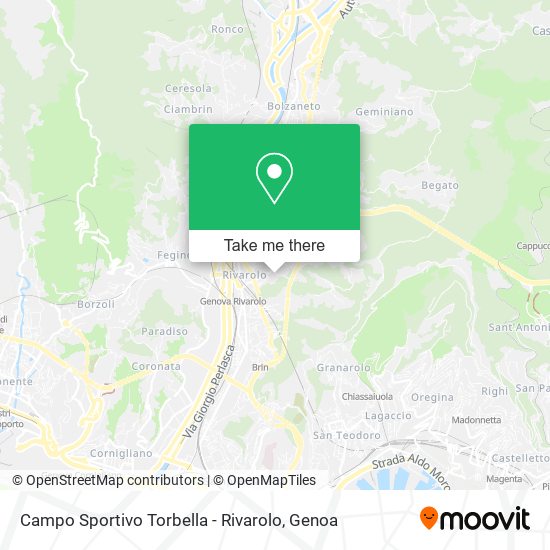 Campo Sportivo Torbella - Rivarolo map