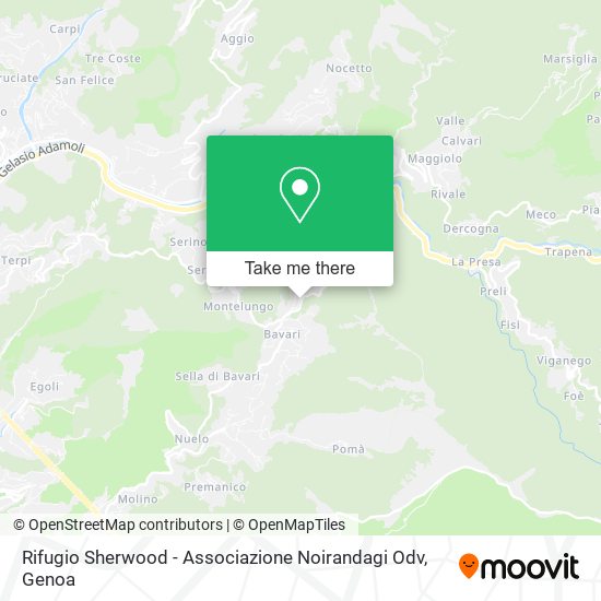 Rifugio Sherwood - Associazione Noirandagi Odv map