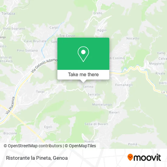 La Pineta Restaurant map