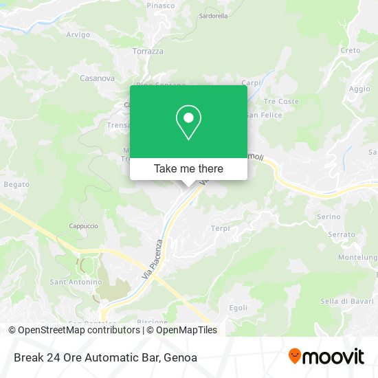 Break 24 Ore Automatic Bar map