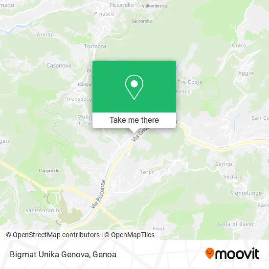 Bigmat Unika Genova map