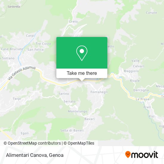 Alimentari Canova map