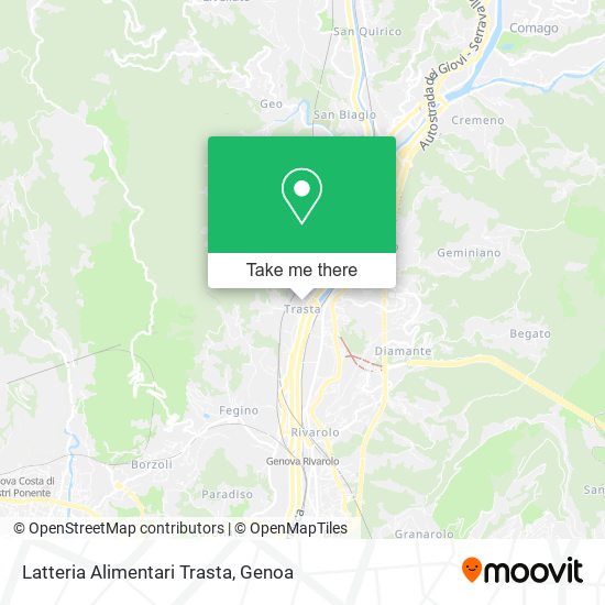 Latteria Alimentari Trasta map