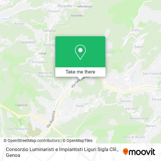 Consorzio Luminaristi e Impiantisti Liguri Sigla Clil. map