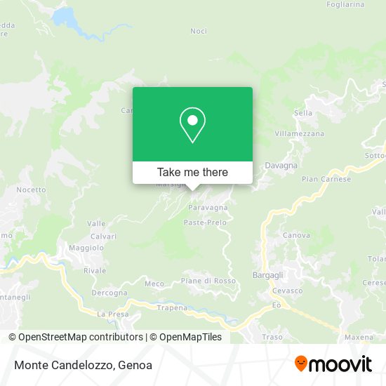 Monte Candelozzo map