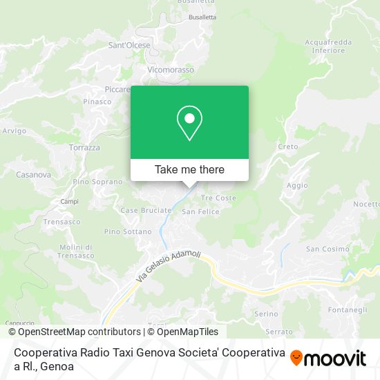 Cooperativa Radio Taxi Genova Societa' Cooperativa a Rl. map