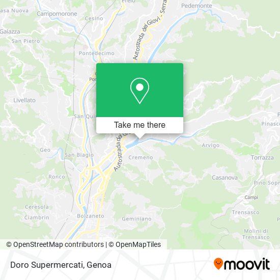 Doro Supermercati map