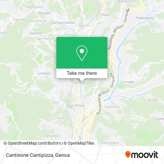 Cantinone Cantipizza map