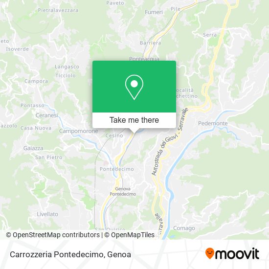 Carrozzeria Pontedecimo map
