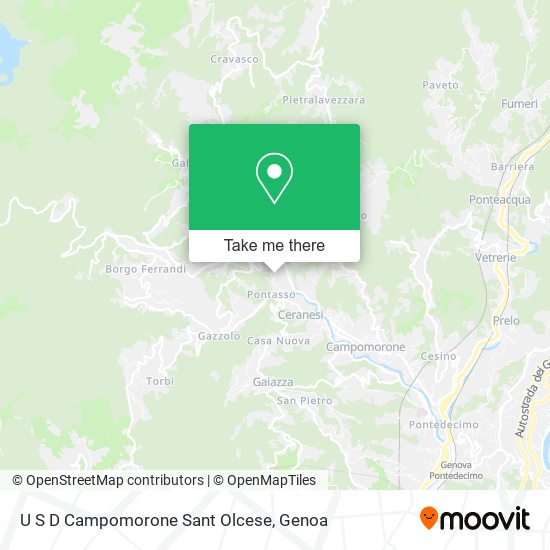 U S D Campomorone Sant Olcese map