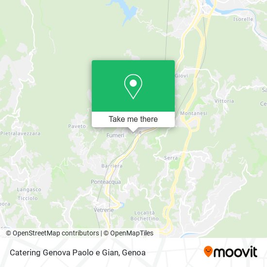 Catering Genova Paolo e Gian map