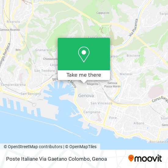 Poste Italiane Via Gaetano Colombo map