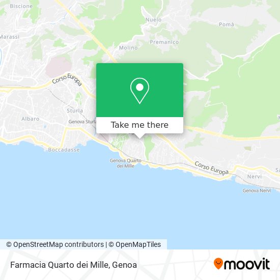 Farmacia Quarto dei Mille map