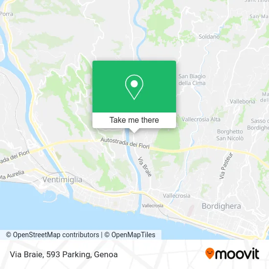 Via Braie, 593 Parking map