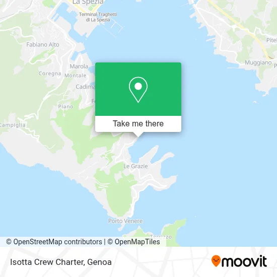 Isotta Crew Charter map