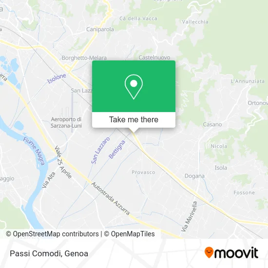 Passi Comodi map