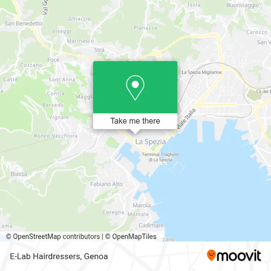 E-Lab Hairdressers map