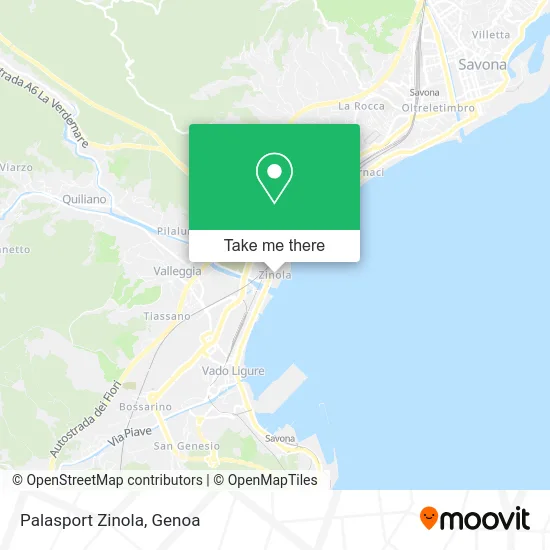 Palasport Zinola map