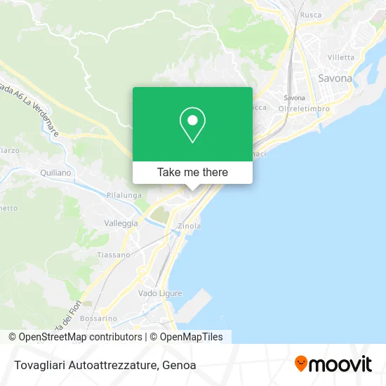 Tovagliari Autoattrezzature map