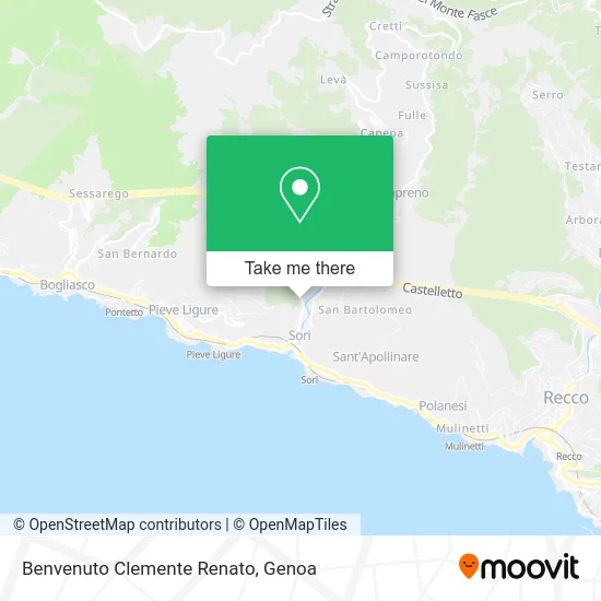 Benvenuto Clemente Renato map