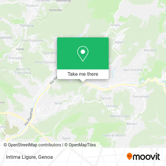 Intima Ligure map